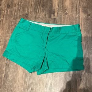 J Crew: 100% Cotton Green Chino Shorts size 10